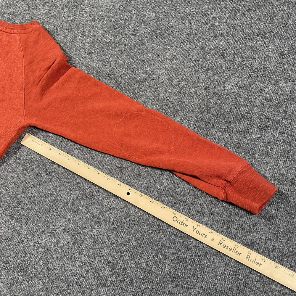 40WEFT Sweatshirt Shirt Top Large Red Cotton Distressed Pocket Mens S Elbow Pads - Picture 8 of 8